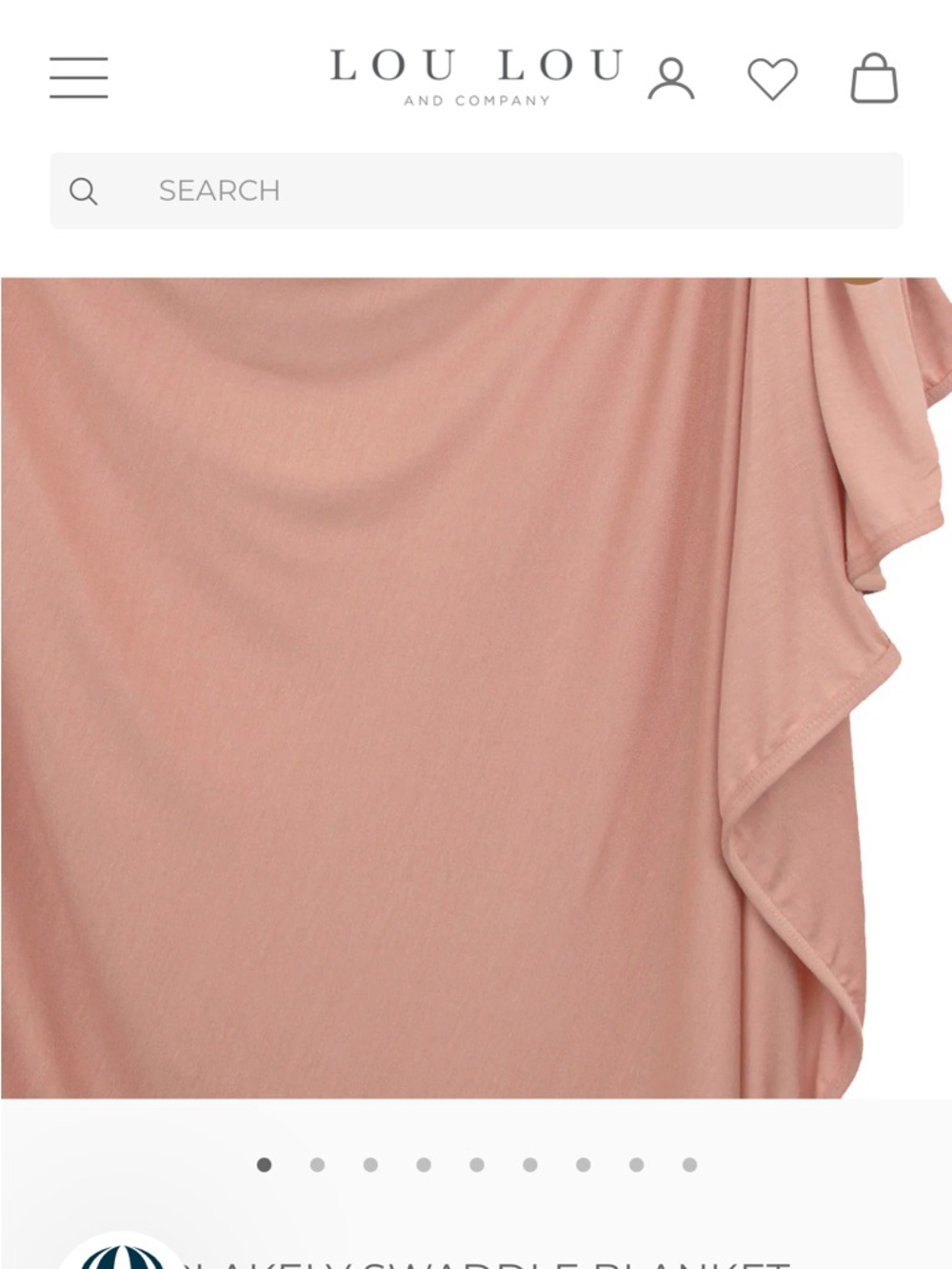 Lou Lou Blush Pink swaddle blanket